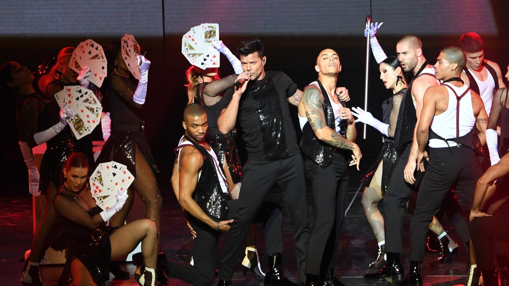 Ricky Martin Wearing Dsquared2 during the “Ricky Martin: All In” residency show in Las Vegas