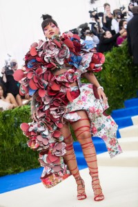 Rihanna, Red carpet arrivals at the 2017 Met Gala: Rei Kawakubo/Comme des Garcons, May 1st, 2017.