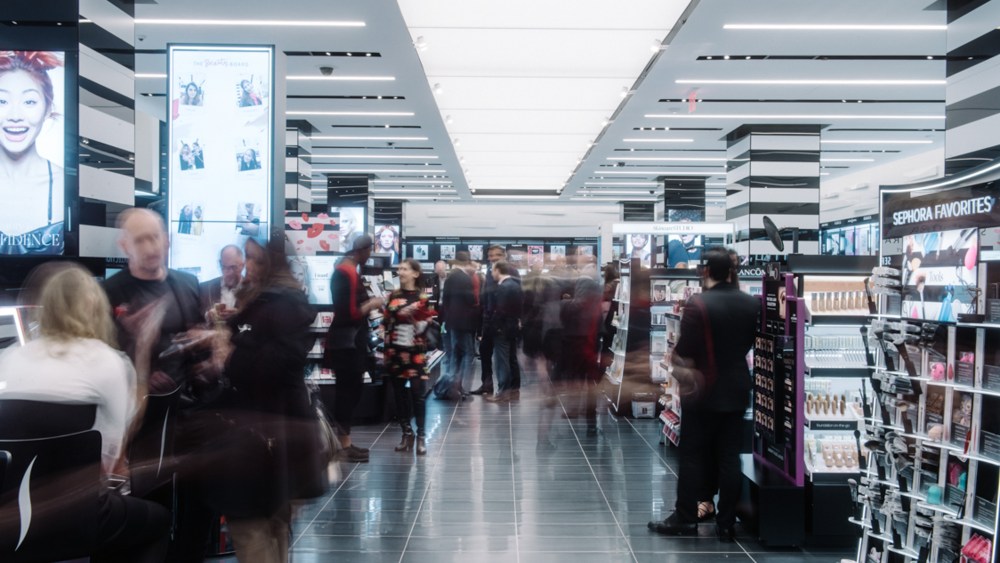 Inside Sephora on 34th street.