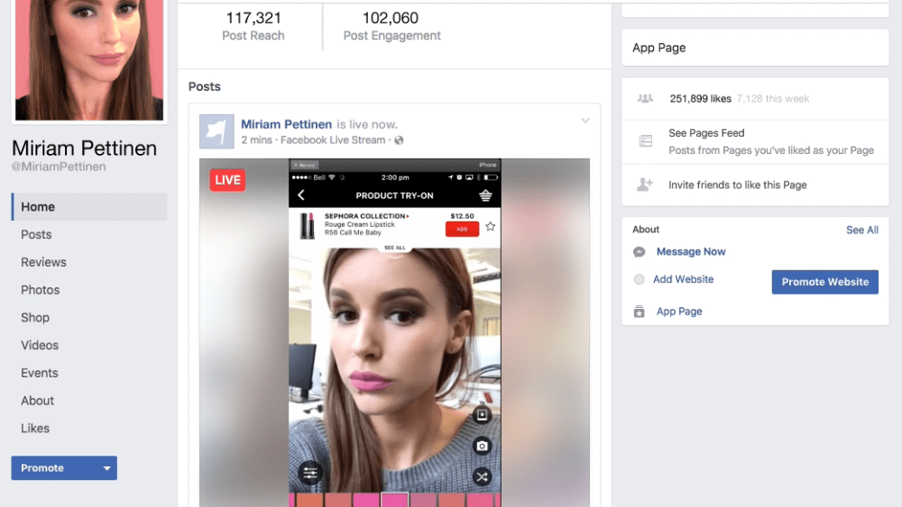 ModiFace Launches Live-Stream Technology