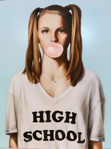 Tara Lewis "High School" Inspired by Millennial Feminists - SHE INSPIRES Exhibit Artwork, The Untitled Space Gallery, New York - May 2017