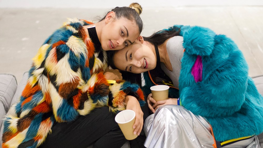 A look from the streets of Shanghai during the city's colorful fashion week