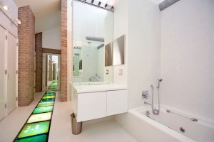 The master bathroom,