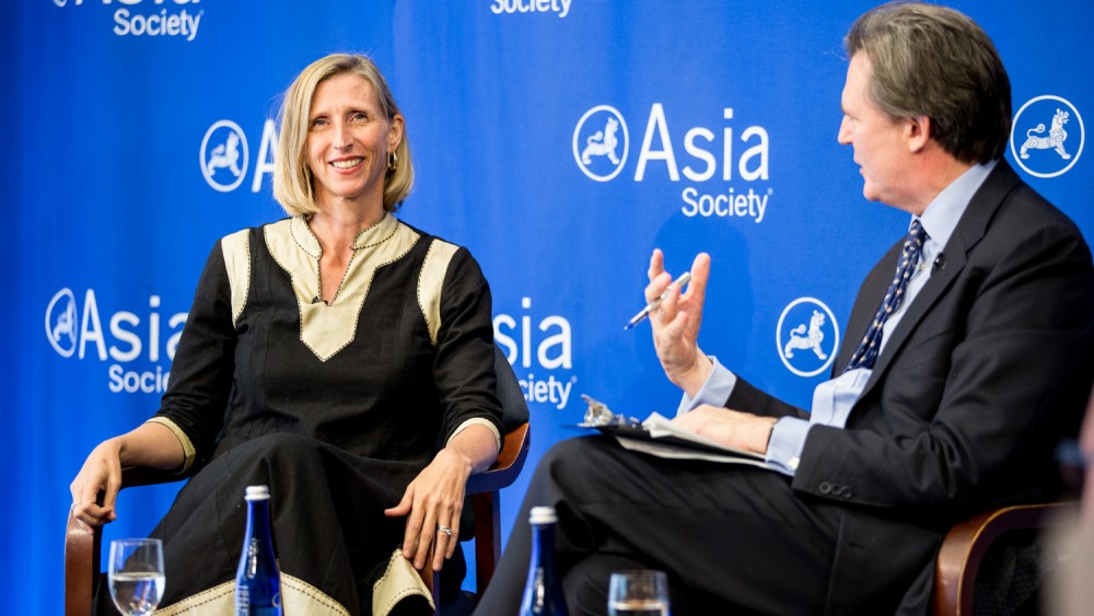 Ellen Barry interviewed by John Micklethwait at the Asia Society.