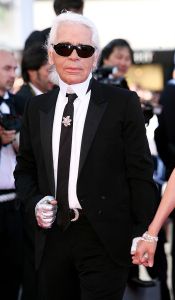 CANNES, FRANCE - MAY 27:  (UK TABLOID NEWSPAPERS OUT) Fashion designer Karl Lagerfeld attends the 60th International Cannes Film Festival closing ceremony and "L'Age des Tenebres" (The Age of Ignorance) premiere at the Palais des Festivals during the 60th International Cannes Film Festival on May 27, 2007 in Cannes, France.  (Photo by Claire Greenway/Getty Images)