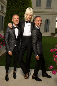 Marjan Jonkman with Dean and Dan Caten