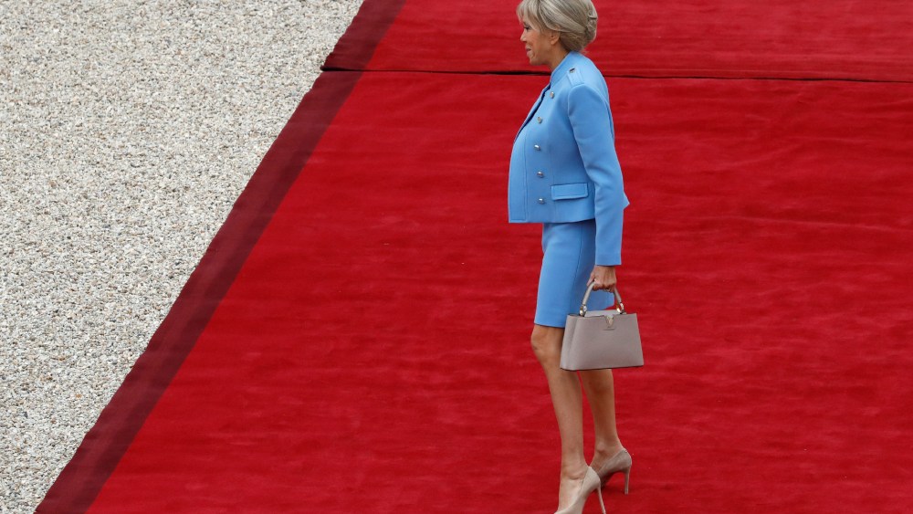 Brigitte Trogneux wears Louis Vuitton