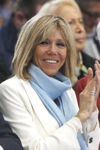 Copyright 2017 The Associated Press. All rights reserved. This material may not be published, broadcast, rewritten or redistributed without permission.Mandatory Credit: Photo by AP/REX/Shutterstock (8561140q)Brigitte Macron wife of the Independent centrist presidential candidate Emmanuel Macron applauds during a campaign meeting in Marseille, southern France, Saturday, April, 1, 2017. The two-round presidential election is set for April 23 and May 7Election, Marseille, France - 01 Apr 2017