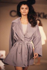 On the runway during the Calvin Klein spring 1991 ready to wear collection on October 30, 1990 in New York.