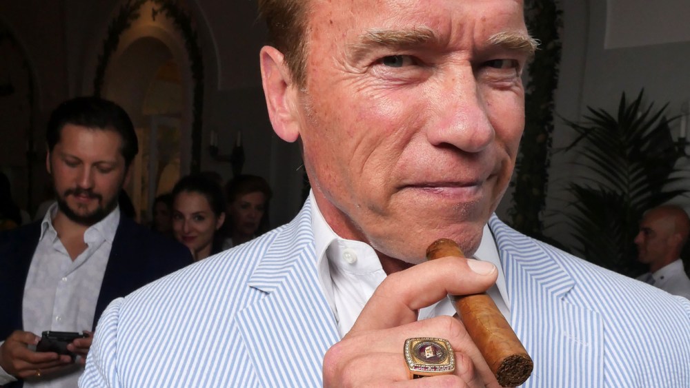 Arnold Schwarzenegger Exclusive photos of the Charles Finch Filmmakers Party at Cannes
