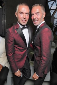 Dean and Dan Caten at the Fashion for Relief event in Cannes