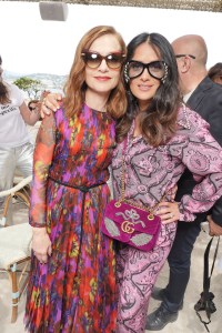 Isabelle Huppert and Salma Hayek at the Kering and Madame Figaro Women in Film Cannes lunch