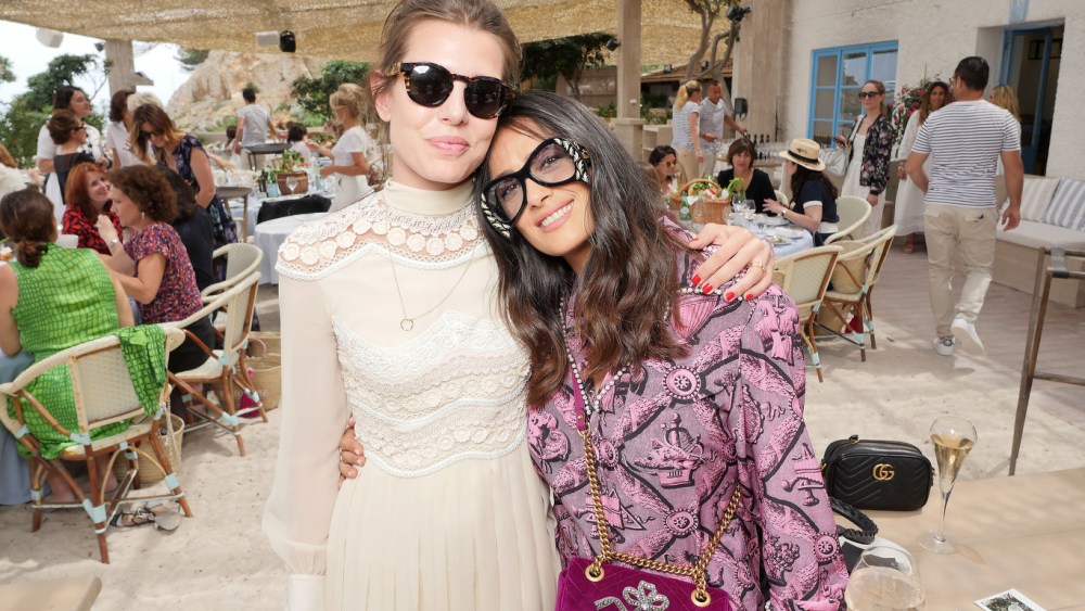 Charlotte Casiraghi and Salma Hayek at the Kering and Madame Figaro Women in Film Cannes lunch