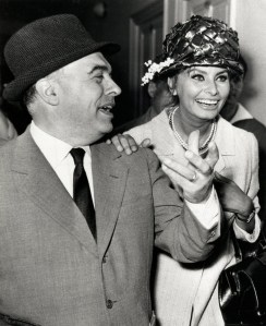 Carlo Ponti with Sophia LorenTHE 14TH INTERNATIONAL CANNES FILM FESTIVAL, CANNES, FRANCE - 1961