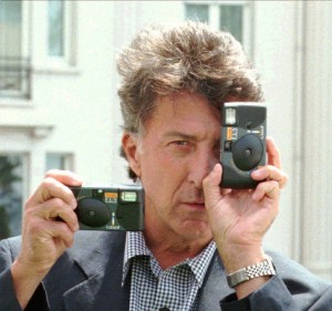 DUSTIN HOFFMAN US actor Dustin Hoffman clowns around as he poses for photographers at the terrace of his hotel during the International Cannes Film Festival in Cannes, French Riviera on . Hoffman is here to announce plans for his film production companyFRANCE CANNES FESTIVAL, CANNES, France