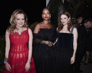 Caroline Scheufele, Rihanna and Julianne Moore in Chopard