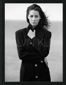 A cover of Calvin Klein's book featuring Christy Turlington by Bruce Weber. Shot in the Virgin Islands, 1989.