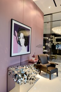 David Downton's portrait of Elizabeth Taylor on display at Mass showroom