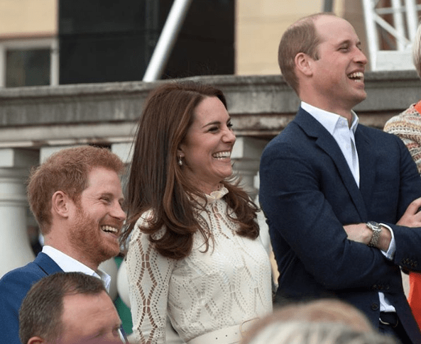 Prince Harry, the Duchess of Cambridge and Prince William