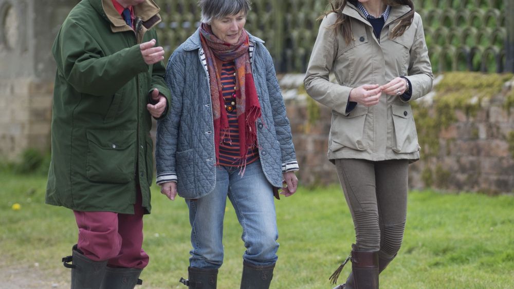 The Duchess of Cambridge (in Troy London) visits Farms for City Children.