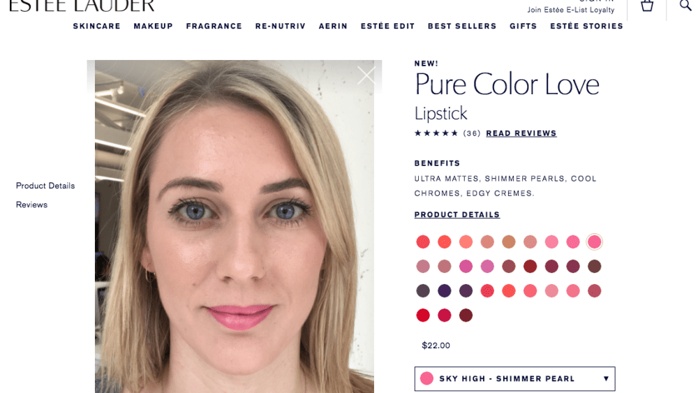 Estée Lauder Launches Augmented Reality-Based Product Try-on Feature