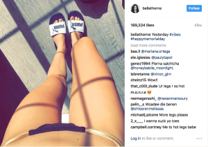 Bella Thorne's post.