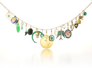 Gemfields x Muse emerald charm necklace
