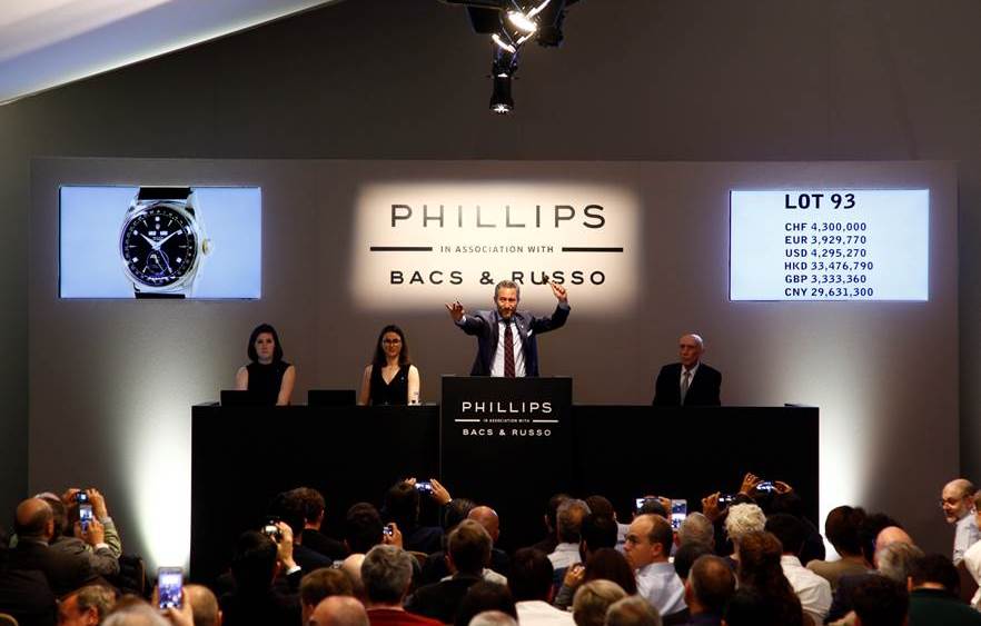 Aurel Bacs auctions off the Bao Dai Rolex, which set a world record for a wristwatch for a second time.