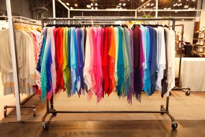 Multi-color cashmere ponchos from Claudia Nichole Cashmere.