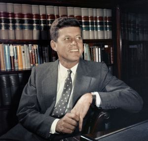JOHN F. KENNEDY John F. Kennedy (D-Mass.) the Senator from Massachusetts, in his Washington, D.C. officeJOHN F. KENNEDY 1959, WASHINGTON, USA
