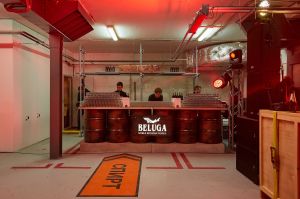 The Beluga vodka bar at the KM20 party.