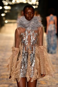SYDNEY, AUSTRALIA - MAY 15:  A model walks the runway during the Alice McCall show at Mercedes-Benz Fashion Week Resort 18 Collections at Carriageworks on May 15, 2017 in Sydney, Australia.  (Photo by Stefan Gosatti/Getty Images)