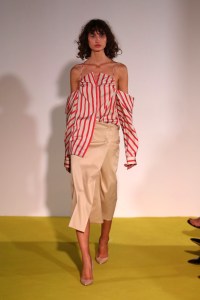 SYDNEY, AUSTRALIA - MAY 16:  A model walks the runway during the Christopher Esber show at Mercedes-Benz Fashion Week Resort 18 Collections at The Clothing Store on May 16, 2017 in Sydney, Australia.  (Photo by Brendon Thorne/Getty Images)