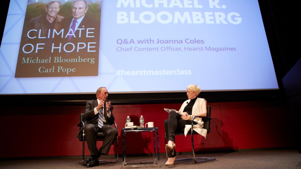 Joanna Coles interviews Michael Bloomberg at Hearst.