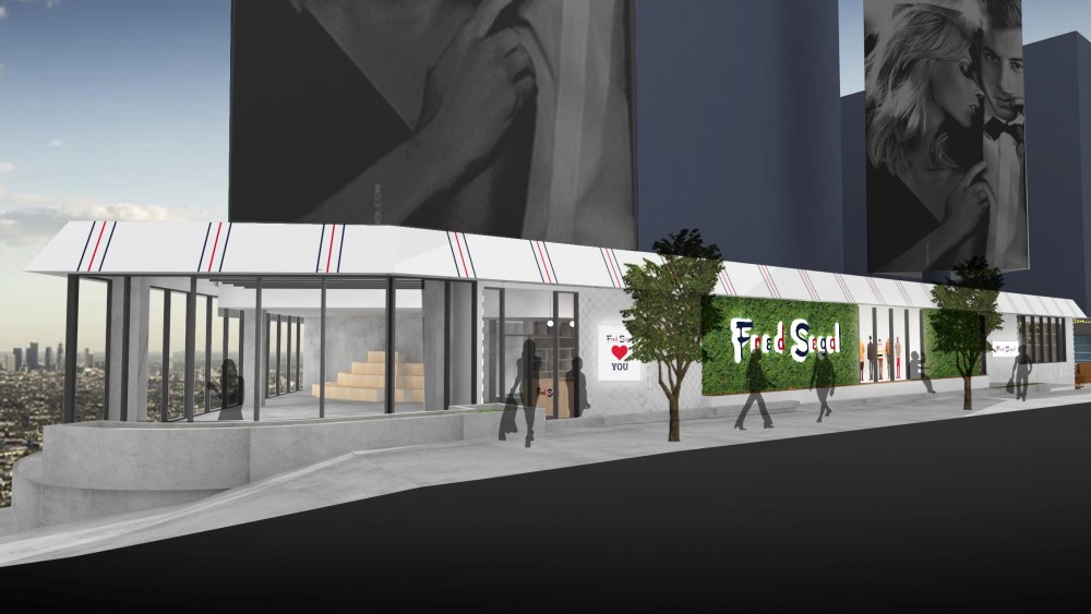 A rendering of Fred Segal West Hollywood's exterior