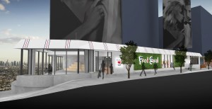 A rendering of Fred Segal West Hollywood's exterior