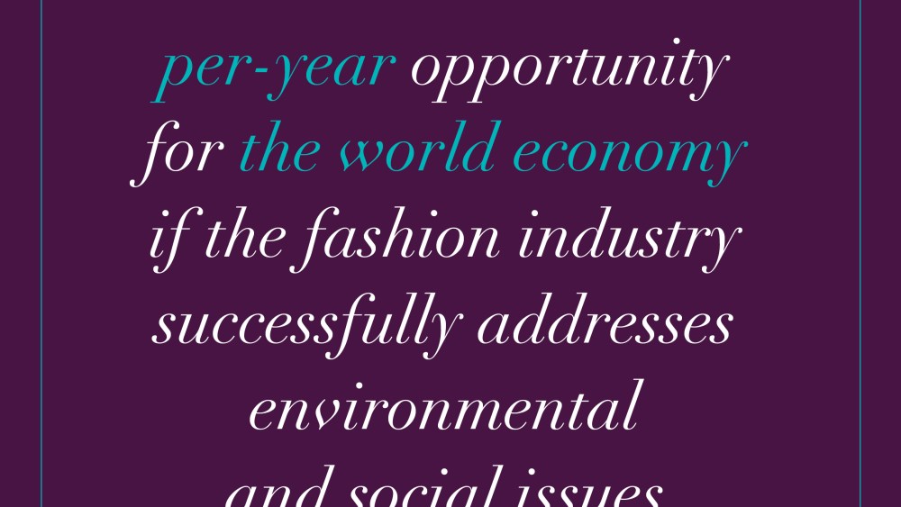 Sustainability Key to Protecting Fashion Industry Profits, Report Says