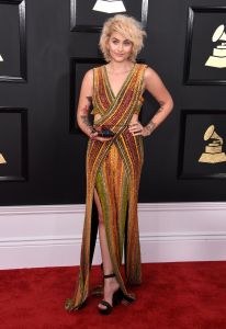 Paris Jackson59th Annual Grammy Awards, Arrivals, Los Angeles, USA - 12 Feb 2017WEARING BALMAIN SAME OUTFIT AS CATWALK MODEL *6053106bq