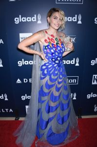 Paris Jackson28th Annual GLAAD Media Awards, Arrivals, Los Angeles, USA - 01 Apr 2017WEARING YANINA COUTURE SAME OUTFIT AS CATWALK MODEL *5746745c