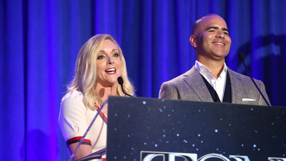 Jane Krakowski and Christopher JacksonTony Awards Nominations Announcement, New York, USA - 02 May 2017