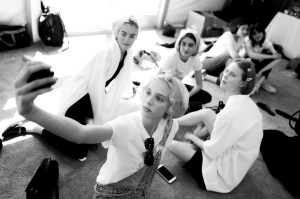 Models backstageDior Cruise Collection 2018 show, Backstage, Los Angeles, USA - 11 May 2017