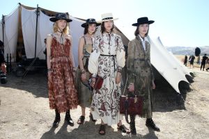 Models backstageDior Cruise Collection 2018 show, Backstage, Los Angeles, USA - 11 May 2017