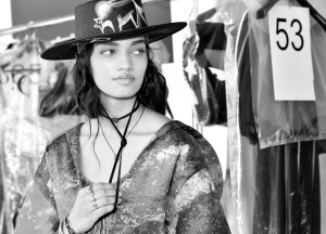 Model backstageDior Cruise Collection 2018 show, Backstage, Los Angeles, USA - 11 May 2017