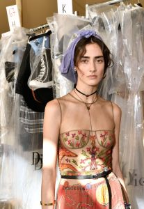 Model backstageDior Cruise Collection 2018 show, Backstage, Los Angeles, USA - 11 May 2017