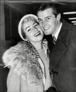 Roger Moore with singer Dorothy Squires