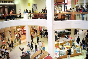 Shoppers at Aventura shopping mall in Miami.