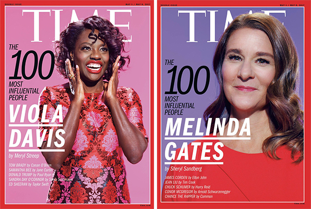 Viola Davis and Melinda Gates' covers for Time 100's Most Influential People issue.
