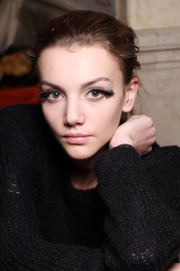 A model backstage at Cynthia Rowley's fall 2010 show at Gotham Hall.Cynthia Rowley Fall 2010 RTW, New York