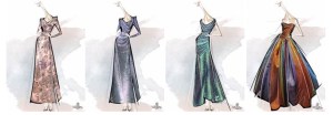 Vivienne Westwood's sketches of her bridal and couture capsule collections