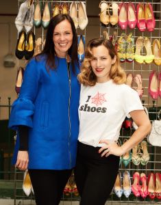 Brita Fernandez Schmidt and Charlotte Olympia Dellal at the Women for Women International #SheInspiresMe Car Boot Sale